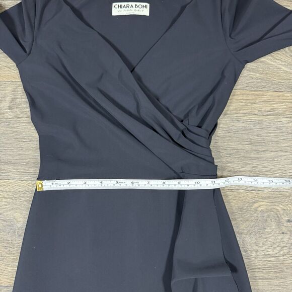 Chiara Boni La Petite Robe Florien Ruched Sheath Dress Women's 40 US 4 Black - Picture 7 of 13